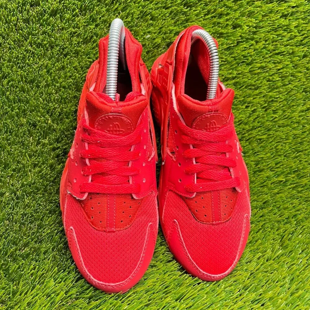 Nike Air‎ Huarache Run Triple Red Boys Size 5.5Y Walking Running Shoes Sneakers